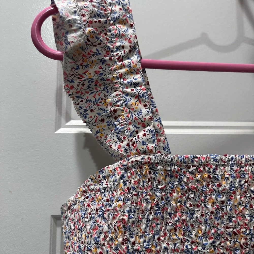Old Navy NWT Cropped Colorful Smocked Tank Top - Picture 2 of 7